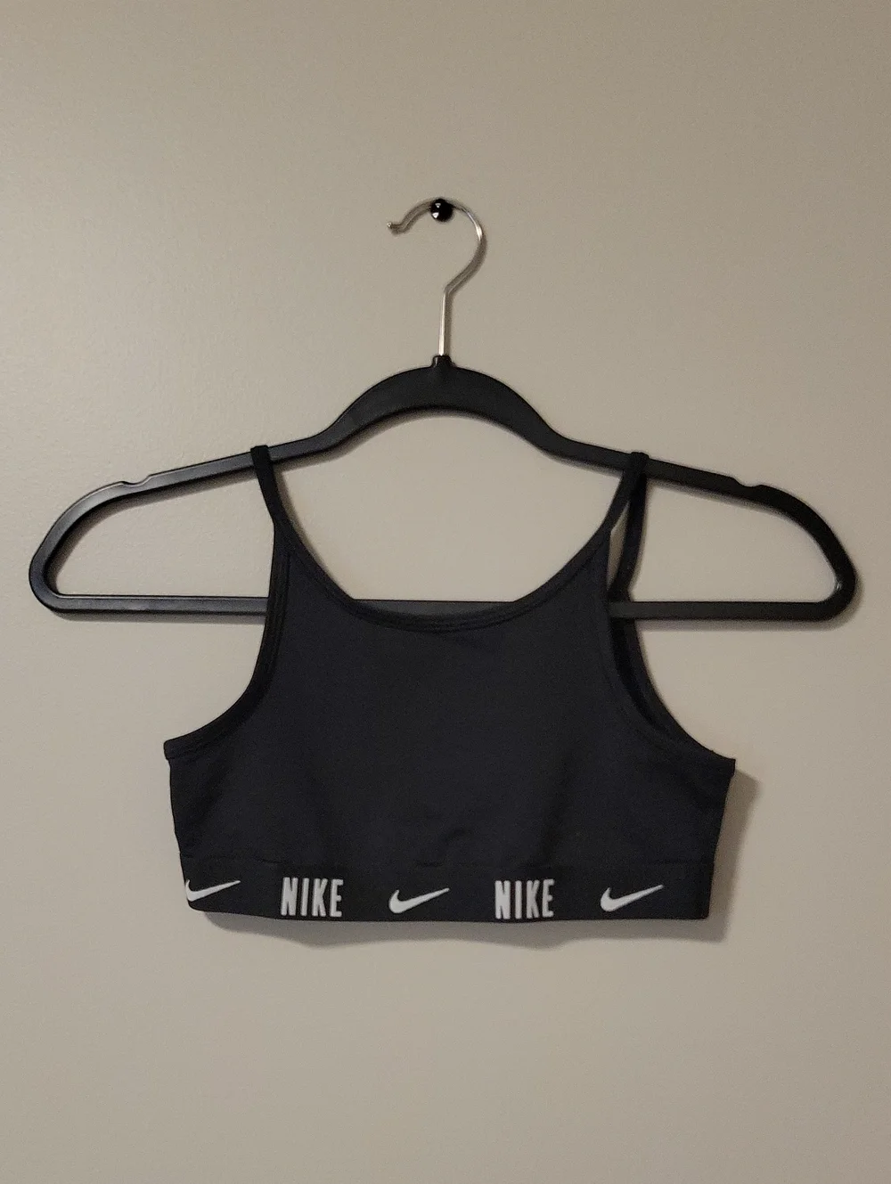 Nike Black Logo-Trim Sports Bralette